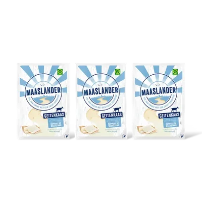 Maaslander Jong belegen geitenkaas plak 3-pack