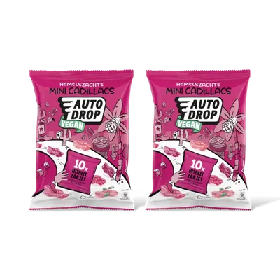 Autodrop Vegan mini cadillacs uitdeelzak 2-pack