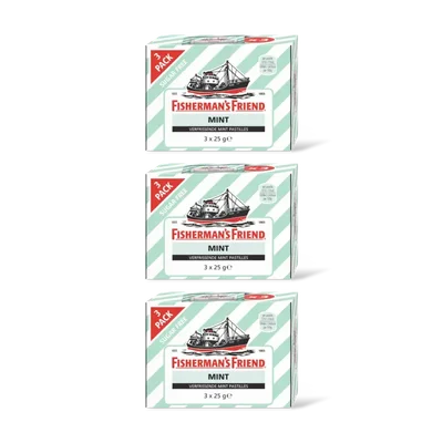 Fisherman's Friend Mint suikervrij 3-pack
