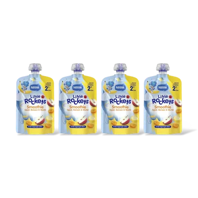 Nestlé Little Rockets Knijpfruit banaan 2+ 4-pk