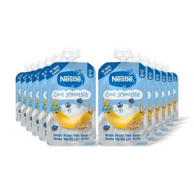 Nestlé Baby cool smoothie banan bosbes 12m 12pk