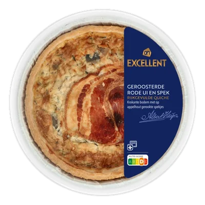 AH Excellent Quiche geroosterde rode ui met spek