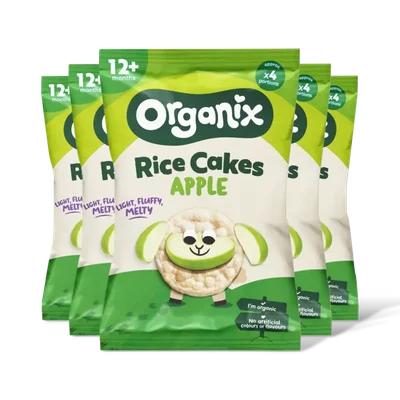Organix Apple rice cake clouds 12m+ 5-pack