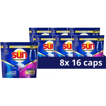 Sun Brilliant Shine All in 1 Vaatwascapsules 16 Stuks 240 g x 8 Stuks