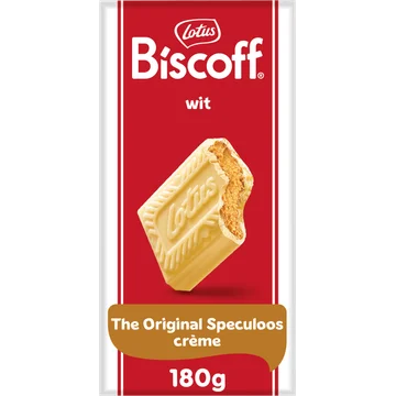 Lotus Biscoff speculoos chocoladereep wit crème 180 g