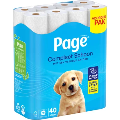 Page Compleet schoon toiletpapier