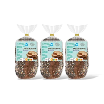 AH Glutenvrij Desembrood maanzaad 3-pack