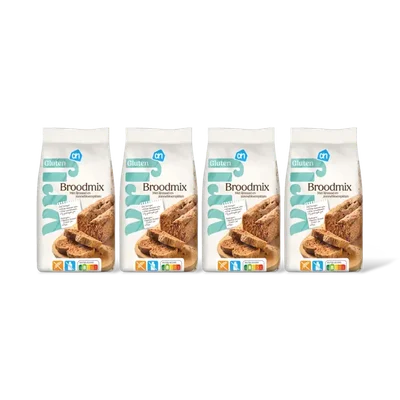 AH Glutenvrij Broodmix met lijnzaad & zonnebloempi 4pk