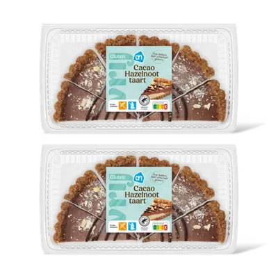 AH Glutenvrij Cacao hazelnoot taart 2-pack