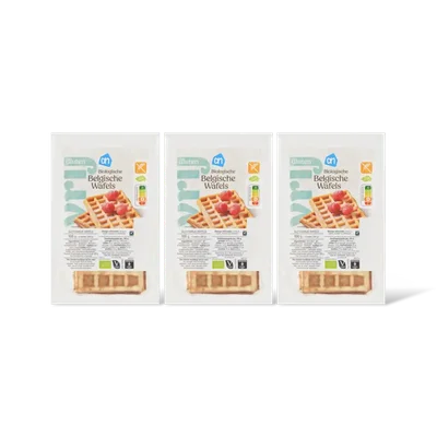 AH Glutenvrij Biologische Belgische wafels 3-pack