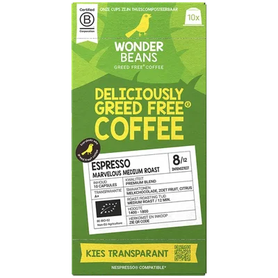 WonderBeans Espresso marvelous medium roast capsules