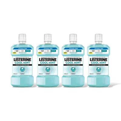 Listerine Coolmint alcholfree intense 4-pack