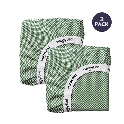 HappyBed 2 hoeslakens 180x200+35cm green