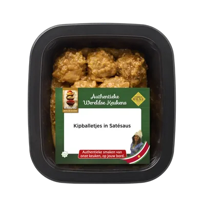 Warung Kipballetjes in satésaus