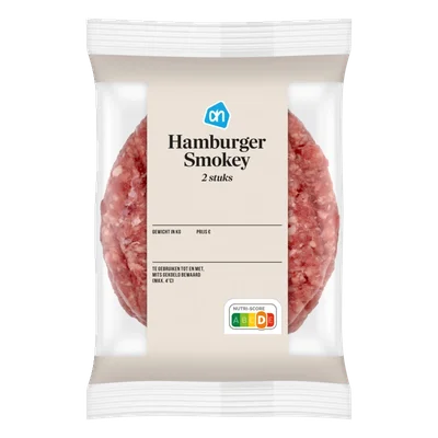 AH Burger smokey 2 stuks