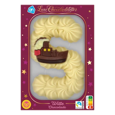 AH Luxe chocoladeletter witte chocolade