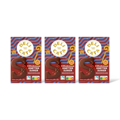 Delicata Chocoladeletter cola knettersuiker 3pack