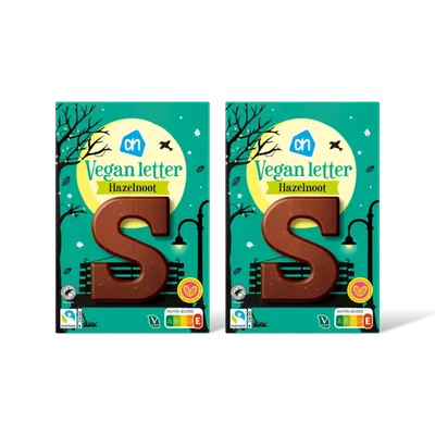 AH Vegan letter hazelnoot 2-pack