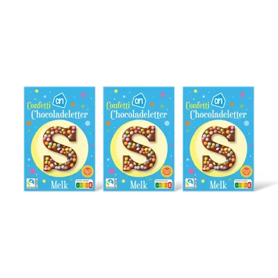 AH Letter confetti 3-pack
