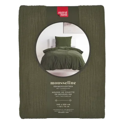 Mistral Home Dekbedovertrek mousseline bruin 1-pers