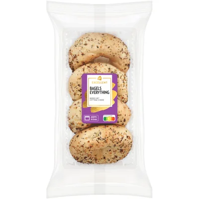 AH Excellent Bagels cottage cheese everything