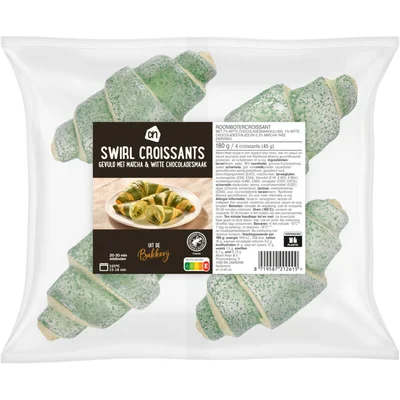 AH Swirl croissant matcha witte chocolade