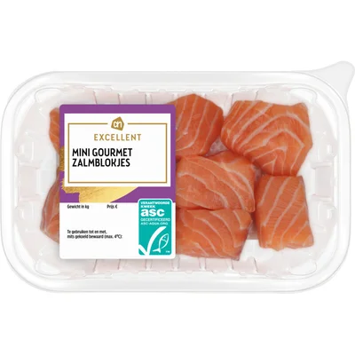 AH Excellent Mini gourmet zalmblokjes
