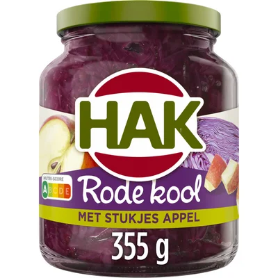 Hak Rode kool met stukjes appel
