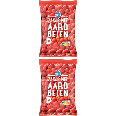 AH Zakje met aardbeien 2-pack