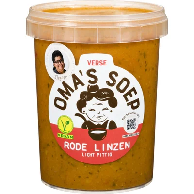 Oma's Rode linzen soep