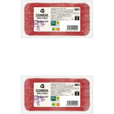 AH Ongekookt zuurkool spek stukje 2-pack