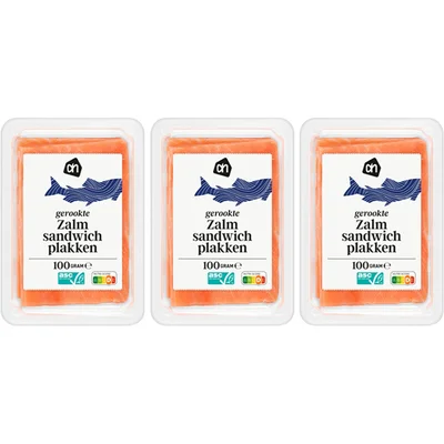 AH Sandwich zalmplakken 3-pack