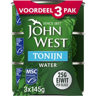 John West Tonijn in water 3-pack