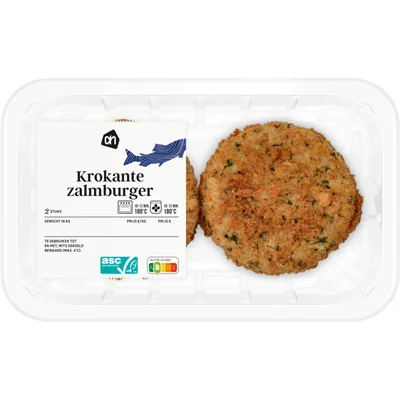 AH Krokante zalmburger