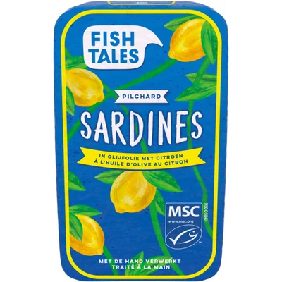 Fish Tales Sardines in olijfolie met citroen