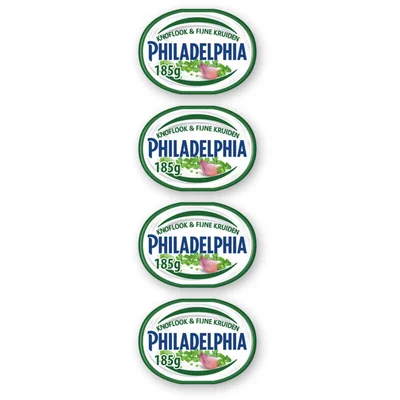 Philadelphia Knoflook & fijne kruiden 4-pack