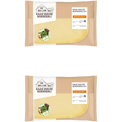 AH Kaas boerderij jong bel. 50+ plak 2-pack