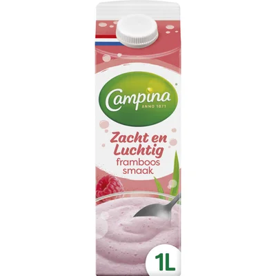 Campina Zacht en luchtig framboos smaak