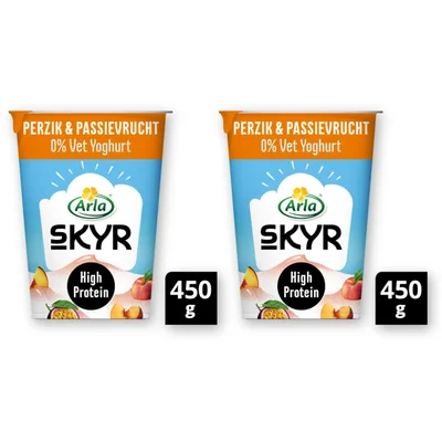 Arla Skyr perzik en passievrucht 2-pack