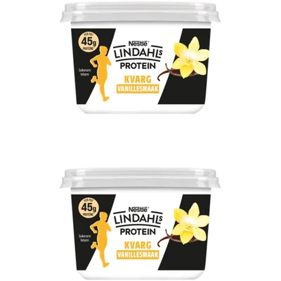 Lindahls Protein kvarg vanillesmaak 2-pack