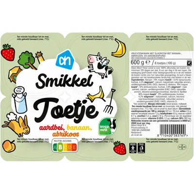 AH Smikkeltoetje aardbei banaan abrikoos