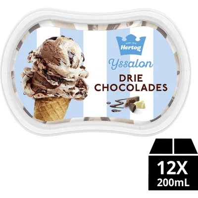 Hertog Ijssalon mini drie chocolades