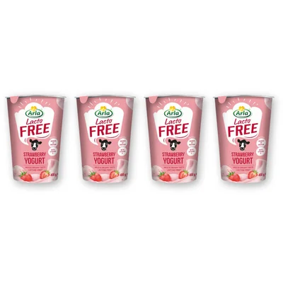 Arla Lactofree strawberry yoghurt 4-pack