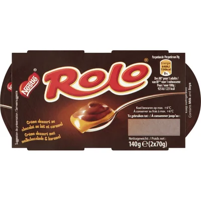 Rolo Chocolade & karamel dessert