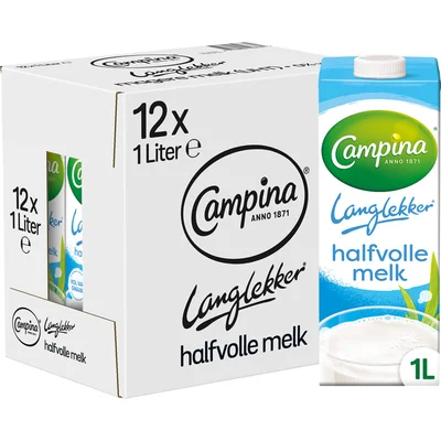 Campina Langlekker halfvolle melk 12-pack