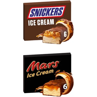 Mars & Snickers Chocolade ijsjes pakket