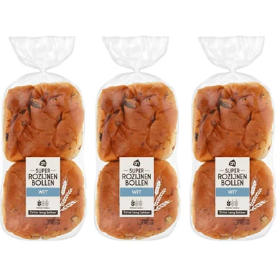 AH ELL super rozijnenbollen 3-pack