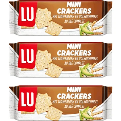 LU Mini crackers tarwebl & volkmeel 3-pack