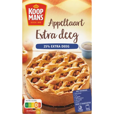 Koopmans Mix voor appeltaart met extra deeg