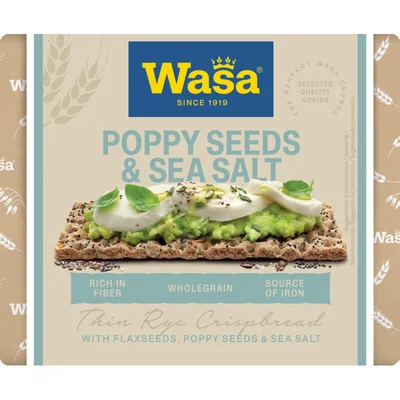 Wasa Crunchy twist poppy seeds & sea salt